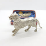 Cast Sterling Silver Royal Leopard Figurine Ornament 1972 London Vintage