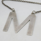 George III Sterling Silver 'M' Madeira Decanter Label Antique c1790 Exeter