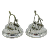 Pair of Sterling Silver Sweetheart Wishbone Place Settings Antique 1916 Art Deco