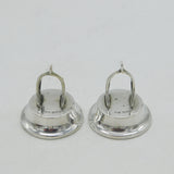 Pair of Sterling Silver Sweetheart Wishbone Place Settings Antique 1916 Art Deco