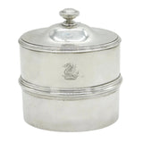 Victorian Sterling Silver Heraldic Crest Tea Caddy Antique 1878 London Garrard & Co
