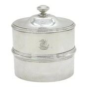 Victorian Sterling Silver Heraldic Crest Tea Caddy Antique 1878 London Garrard & Co