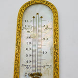 19th Century French Palais Royale Gold & Mother of Pearl Thermometer Antique c1820