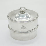 Victorian Sterling Silver Heraldic Crest Tea Caddy Antique 1878 London Garrard & Co