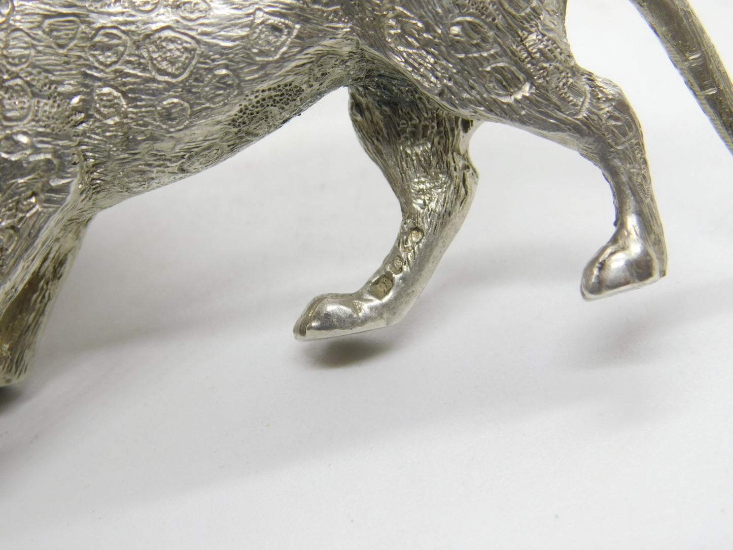 Cast Sterling Silver Royal Leopard Figurine Ornament 1972 London Vintage