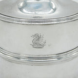 Victorian Sterling Silver Heraldic Crest Tea Caddy Antique 1878 London Garrard & Co