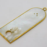 19th Century French Palais Royale Gold & Mother of Pearl Thermometer Antique c1820
