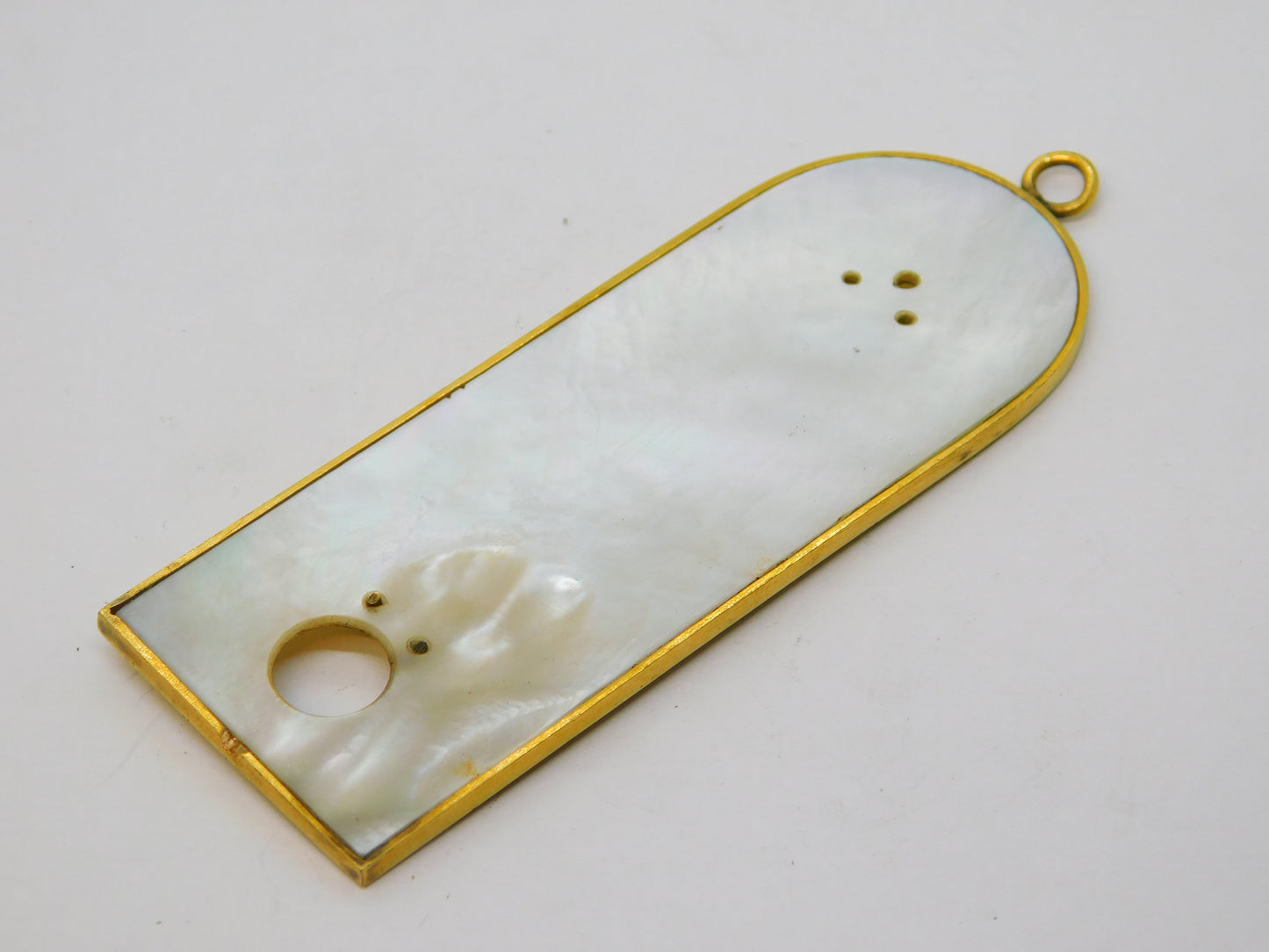 19th Century French Palais Royale Gold & Mother of Pearl Thermometer Antique c1820