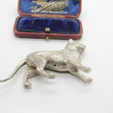 Cast Sterling Silver Royal Leopard Figurine Ornament 1972 London Vintage