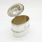 Victorian Sterling Silver Heraldic Crest Tea Caddy Antique 1878 London Garrard & Co