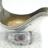 George III Sterling Silver Crested Cream Jug Antique 1797 London G. Burrows