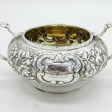 George IV Sterling Silver Floral Pattern Sugar Bowl Antique 1825 London