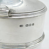 Victorian Sterling Silver Heraldic Crest Tea Caddy Antique 1878 London Garrard & Co