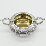 George IV Sterling Silver Floral Pattern Sugar Bowl Antique 1825 London