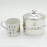 Victorian Sterling Silver Heraldic Crest Tea Caddy Antique 1878 London Garrard & Co