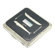 Sterling Silver Folk Art Whaling Interest Cigarette Case Antique 1917 Birmingham