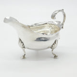 George II Sterling Silver Scrolled Handle Sauce Boat c1750 Antique Georgian