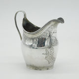 George III Sterling Silver Floral Pattern Cream Jug Antique 1801 London