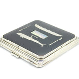 Sterling Silver Folk Art Whaling Interest Cigarette Case Antique 1917 Birmingham