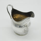 George III Sterling Silver Floral Pattern Cream Jug Antique 1801 London