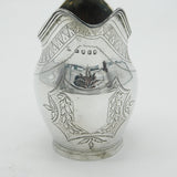 George III Sterling Silver Floral Pattern Cream Jug Antique 1801 London