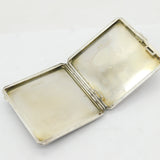 Sterling Silver Folk Art Whaling Interest Cigarette Case Antique 1917 Birmingham