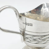 Irish Sterling Silver Celtic Pattern Cream Jug 1967 Dublin Vintage