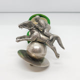 Victorian Kutch Cast Sterling Silver Horse Racing Trophy Finial Antique c1880