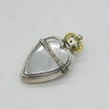 Early 19th Century Sterling Silver Crown over Heart Vesta Case Antique 1835