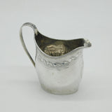 Scottish Sterling Silver Floral Pattern Cream Jug Antique c1820 Edinburgh