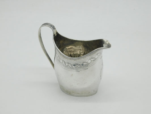 Scottish Sterling Silver Floral Pattern Cream Jug Antique c1820 Edinburgh