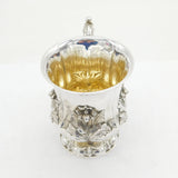 William IV Sterling Silver Floral Chased Christening Mug Antique 1832 London