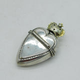 Early 19th Century Sterling Silver Crown over Heart Vesta Case Antique 1835
