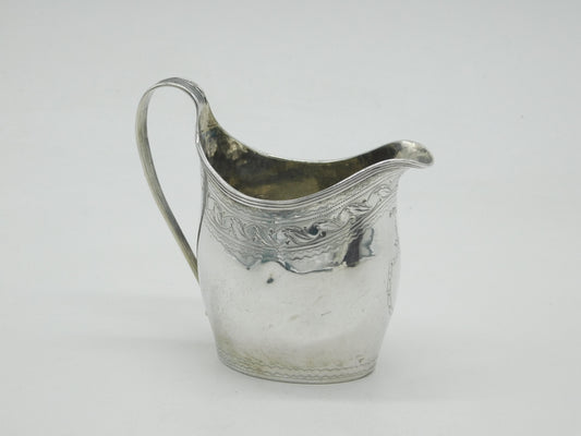 Scottish Sterling Silver Floral Pattern Cream Jug Antique c1820 Edinburgh