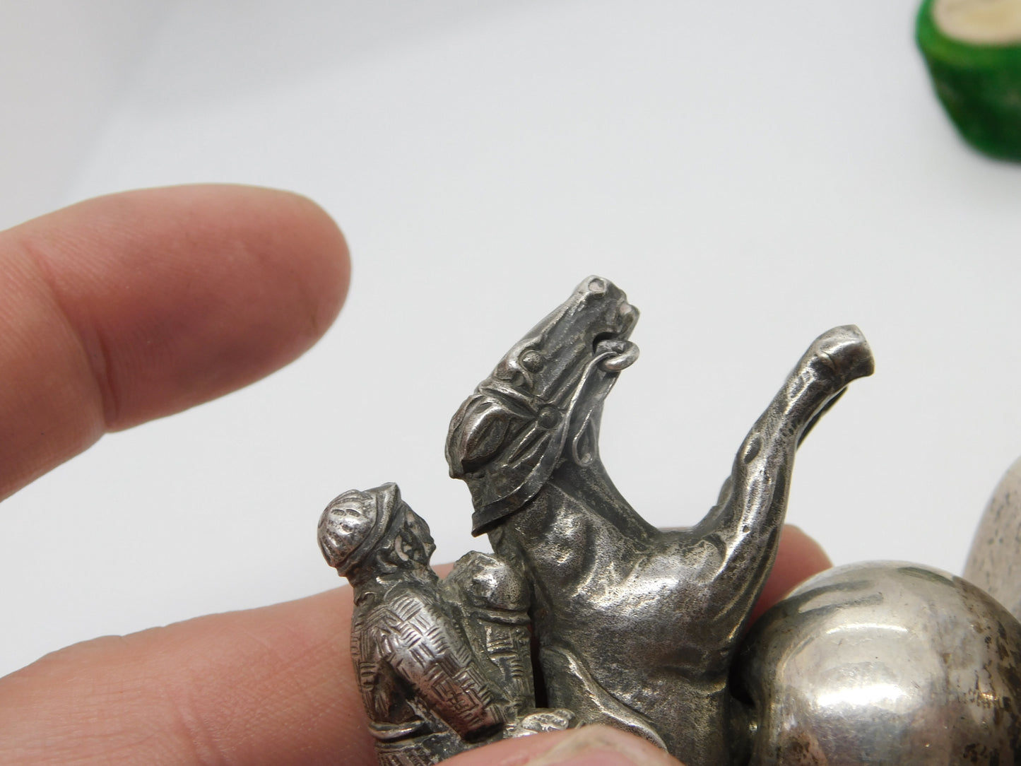 Victorian Kutch Cast Sterling Silver Horse Racing Trophy Finial Antique c1880