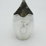Scottish Sterling Silver Floral Pattern Cream Jug Antique c1820 Edinburgh