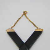 Victorian Large 9ct Gold Mounted Whitby Jet Mourning Cross 'X' Pendant Antique c1860
