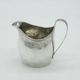 Scottish Sterling Silver Floral Pattern Cream Jug Antique c1820 Edinburgh