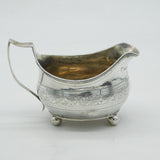 George III Sterling Silver Lion Crest Cream Jug Antique 1812 London