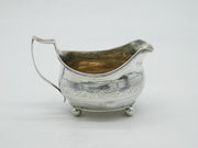 George III Sterling Silver Lion Crest Cream Jug Antique 1812 London