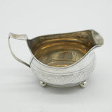 George III Sterling Silver Lion Crest Cream Jug Antique 1812 London