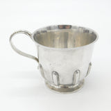 Edwardian Sterling Silver Nouveau Pattern Christening Mug 1907 London Comyns