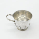Edwardian Sterling Silver Nouveau Pattern Christening Mug 1907 London Comyns