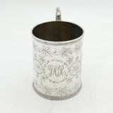 Victorian Sterling Silver Aesthetic Movement Christening Mug Antique London