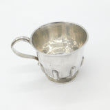Edwardian Sterling Silver Nouveau Pattern Christening Mug 1907 London Comyns