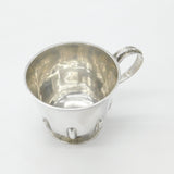 Edwardian Sterling Silver Nouveau Pattern Christening Mug 1907 London Comyns