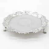 George II Sterling Silver Scallop Edge Salver Dish London 1750 Hugh Mills