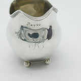 George III Sterling Silver 'K' Initial Cream Jug Antique 1806 London