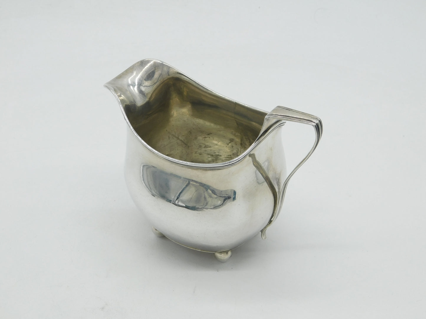 George III Sterling Silver 'K' Initial Cream Jug Antique 1806 London