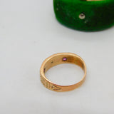 Victorian 15ct Gold, Seed Pearl & Almandine Garnet Dress Ring Antique 1875 Birmingham